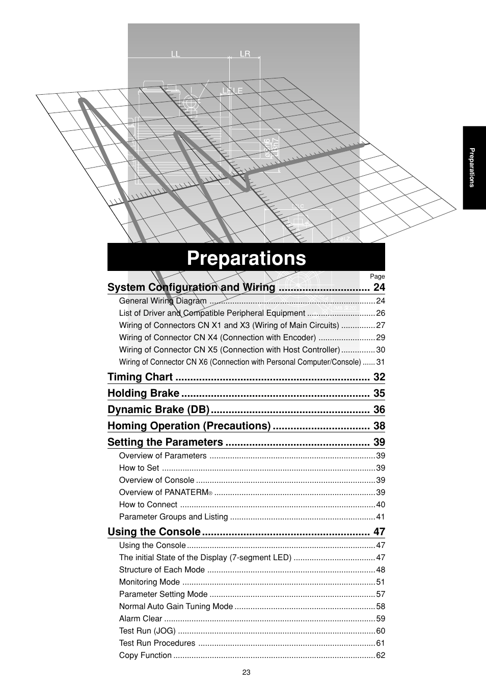 Preparations | Panasonic MINAS E-series User Manual | Page 23 / 216