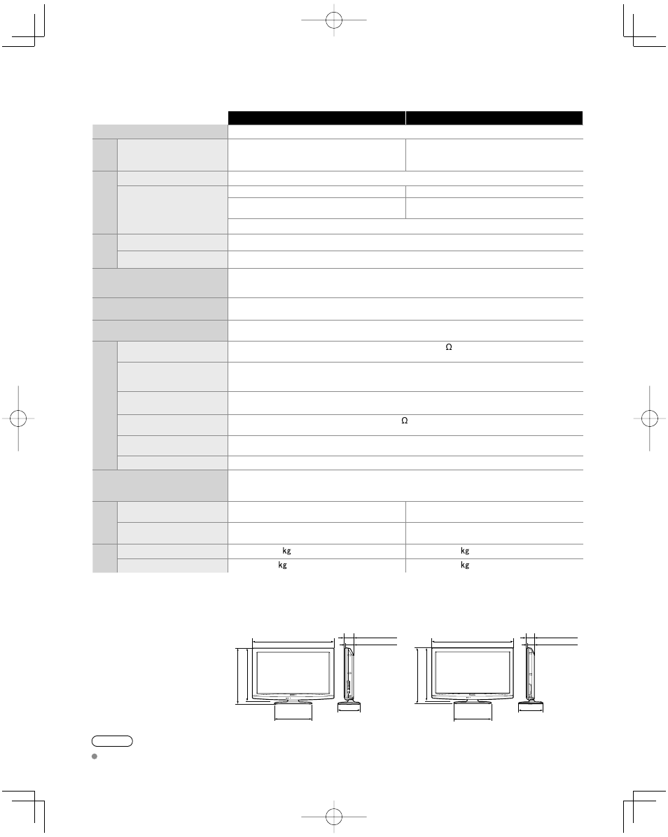 Specifications | Panasonic TC-L32C22 User Manual | Page 48 / 52