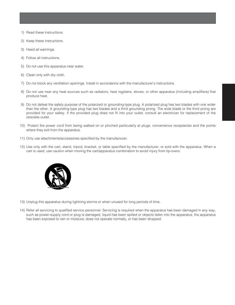 Important safety instructions, English | Panasonic WV-CU550CJ User Manual | Page 3 / 12