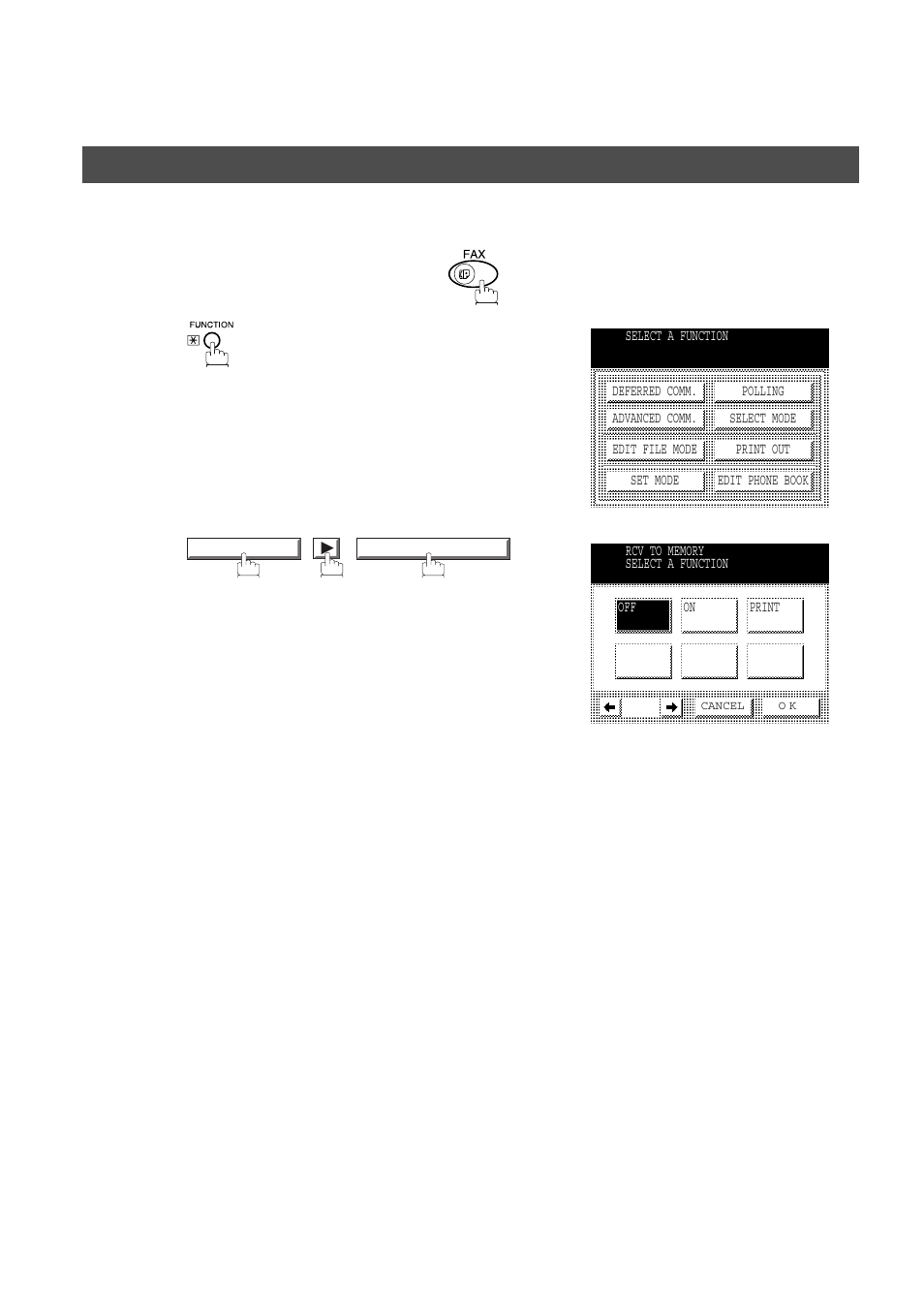 Setting rcv to memory, Advanced features | Panasonic DP-2500/3000 User Manual | Page 104 / 187