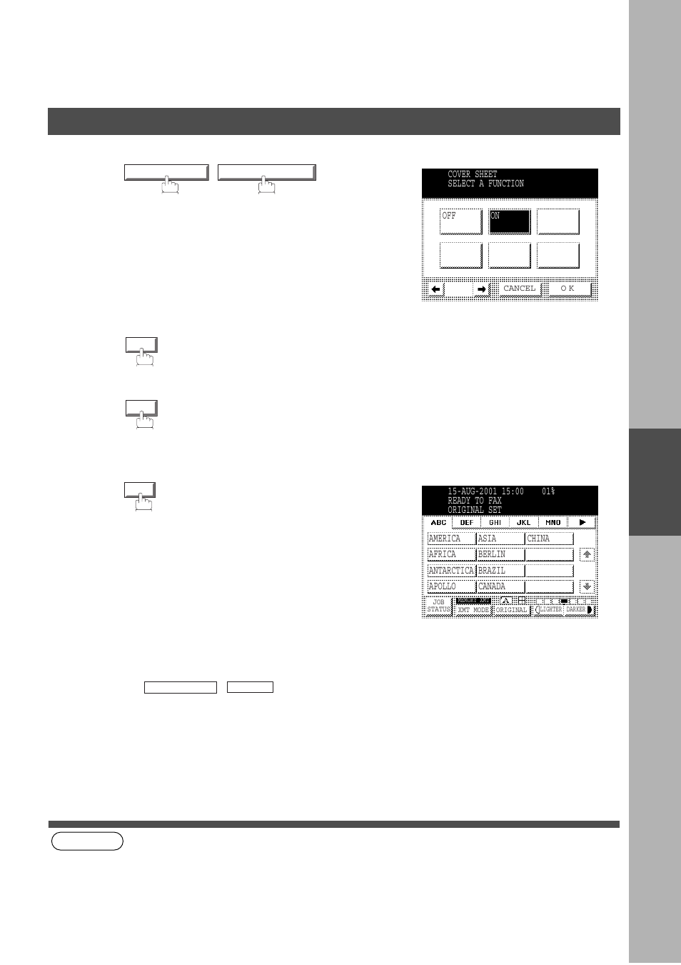 Advanced features, Fax cover sheet | Panasonic DP-2500/3000 User Manual | Page 109 / 187