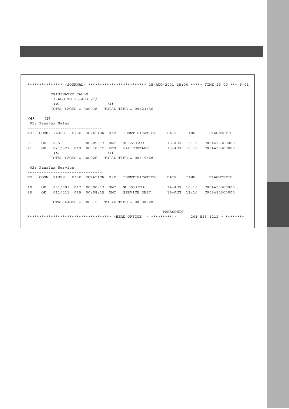 Advanced features, Department code | Panasonic DP-2500/3000 User Manual | Page 125 / 187