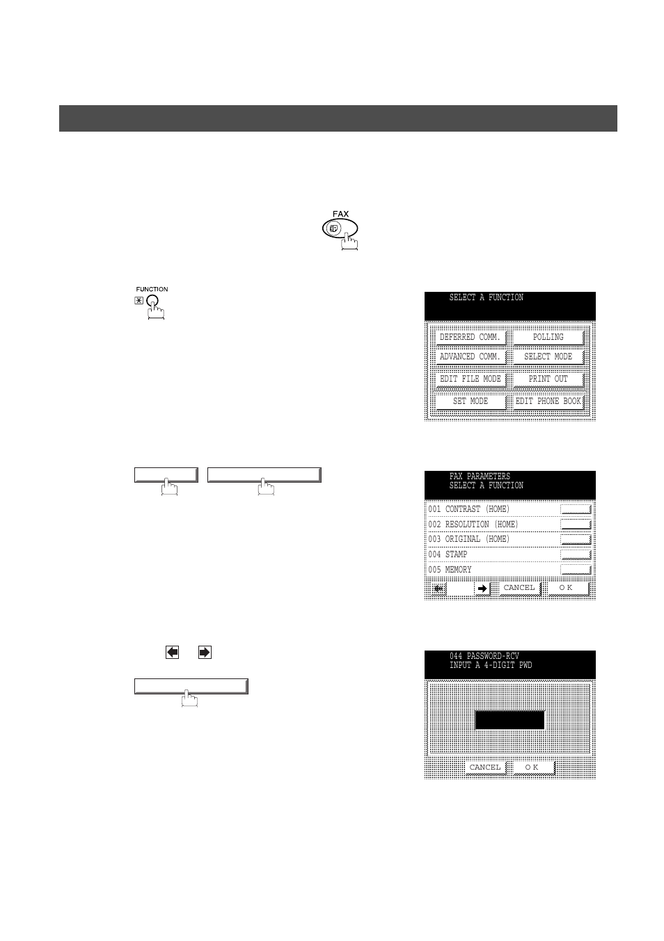 Setting password reception, Network feature, Password communications | Panasonic DP-2500/3000 User Manual | Page 132 / 187