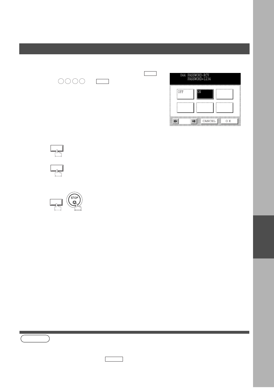 Network feature, Password communications | Panasonic DP-2500/3000 User Manual | Page 133 / 187