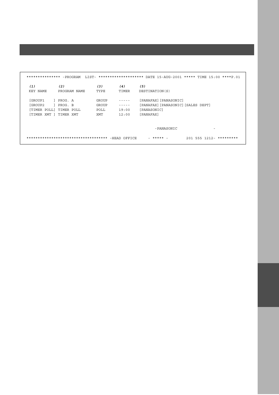 Printout journals and lists, Journals and lists | Panasonic DP-2500/3000 User Manual | Page 165 / 187