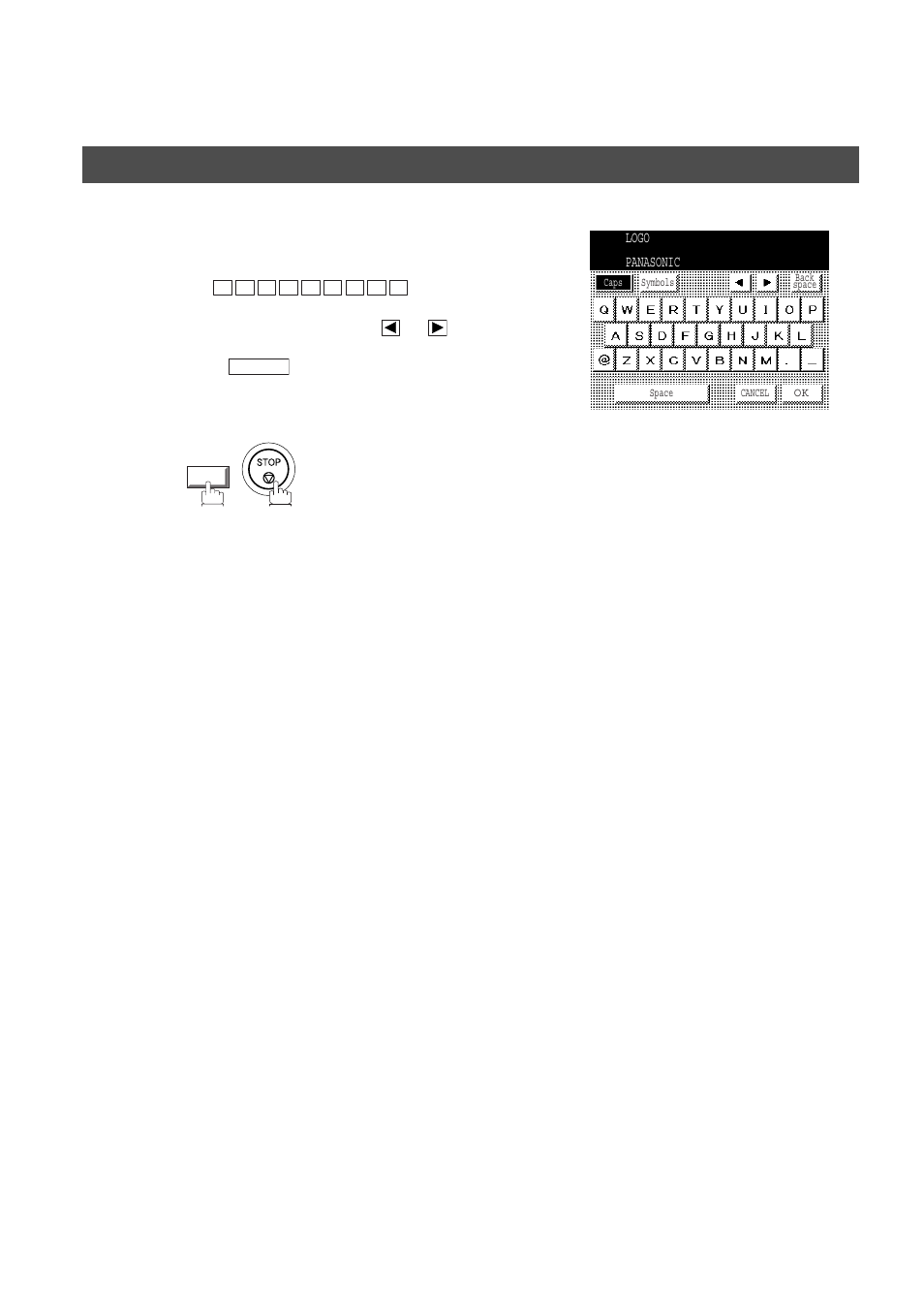 Installing your machine, User parameters | Panasonic DP-2500/3000 User Manual | Page 22 / 187