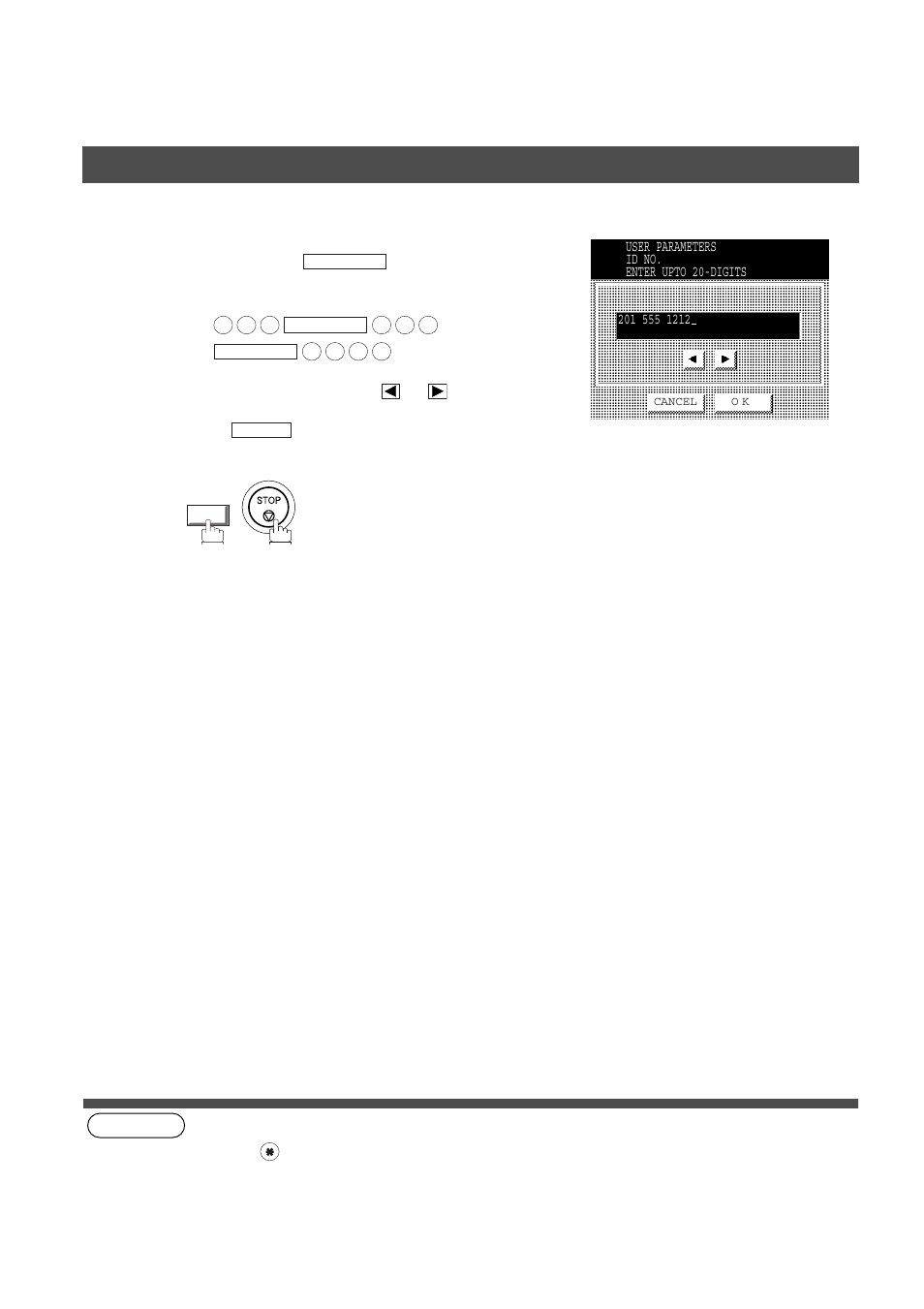 Installing your machine, User parameters | Panasonic DP-2500/3000 User Manual | Page 26 / 187