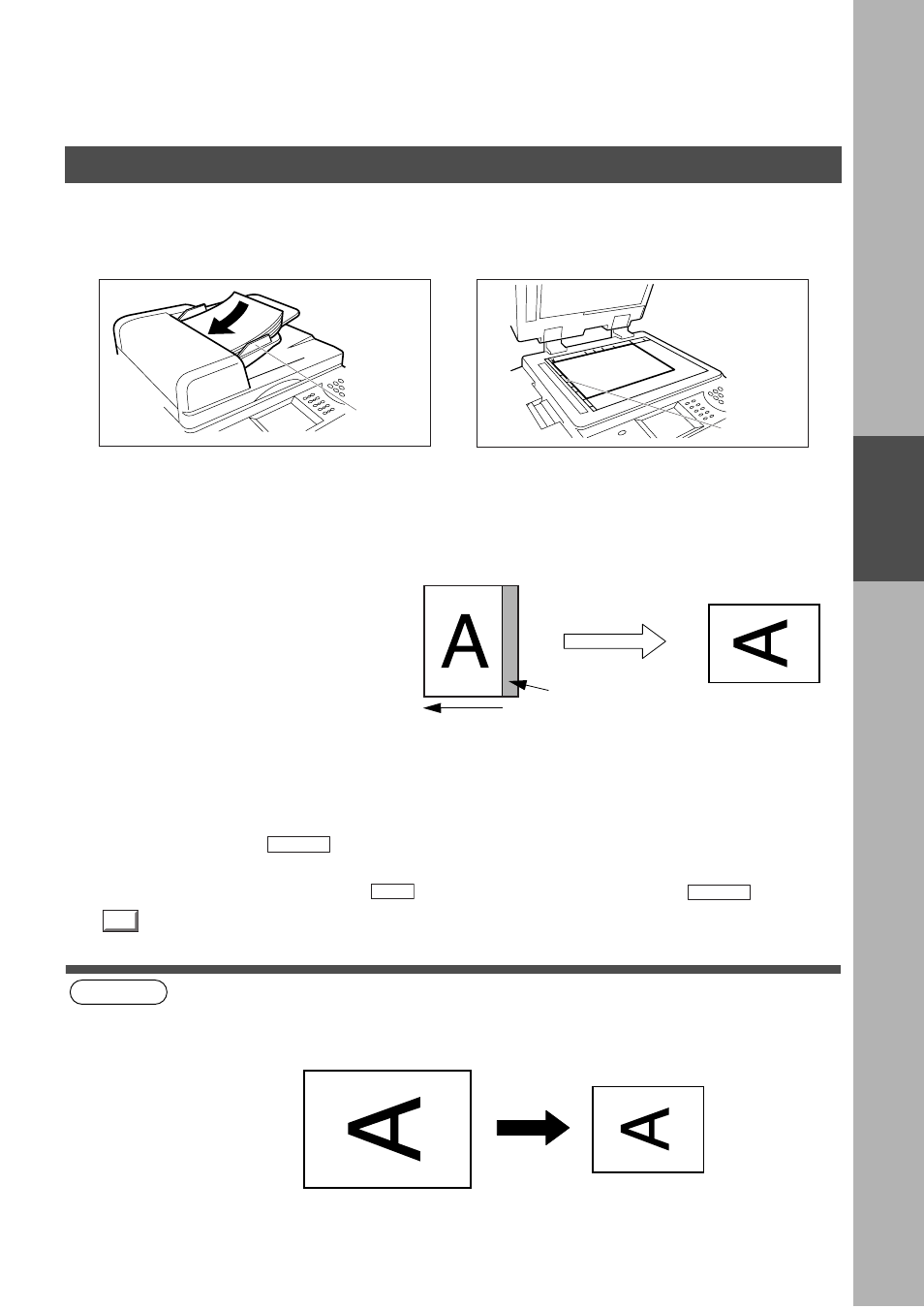 Basic operations, Loading originals, How to load originals | Sending non-standard size originals, Flatbed scanning | Panasonic DP-2500/3000 User Manual | Page 39 / 187