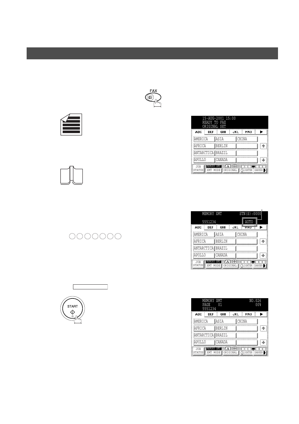 Manual number dialling, Basic operations, Sending documents | Panasonic DP-2500/3000 User Manual | Page 46 / 187