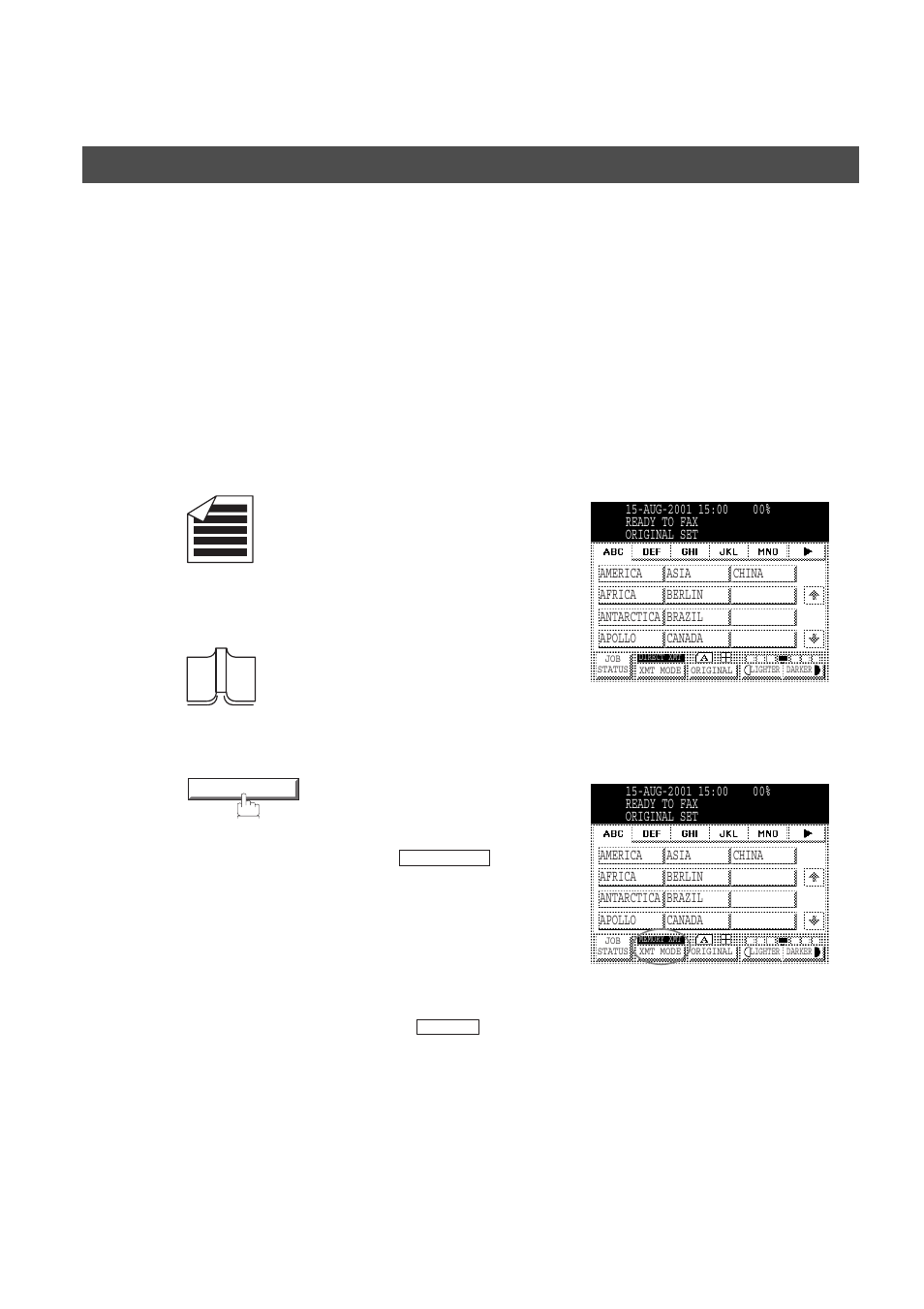 Transmission reservation, Memory transmission reservation (multi-tasking), Basic operations | Sending documents | Panasonic DP-2500/3000 User Manual | Page 62 / 187