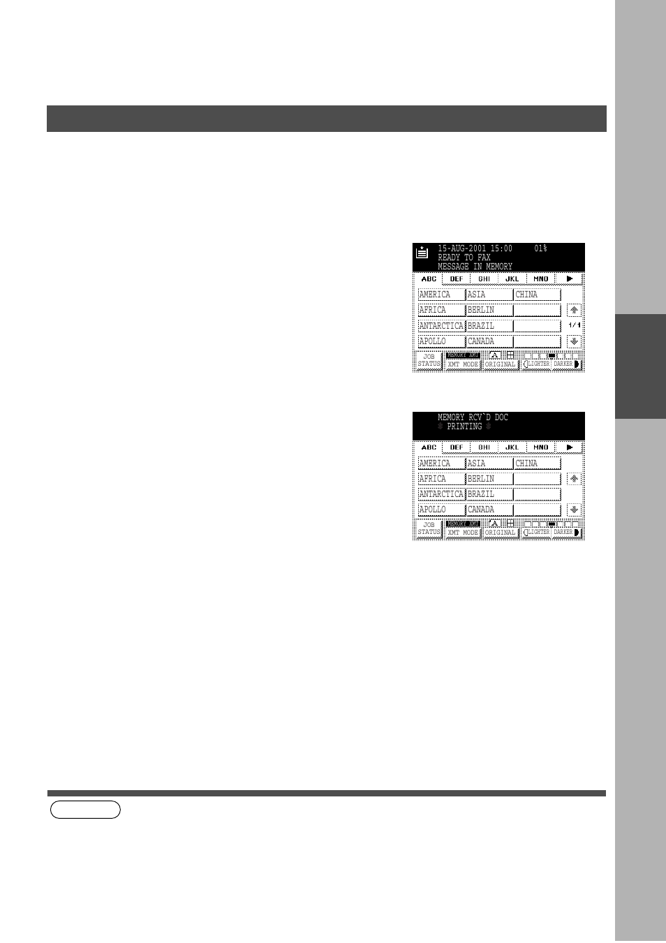 Substitute memory reception, Basic operations, Receiving documents | Panasonic DP-2500/3000 User Manual | Page 71 / 187