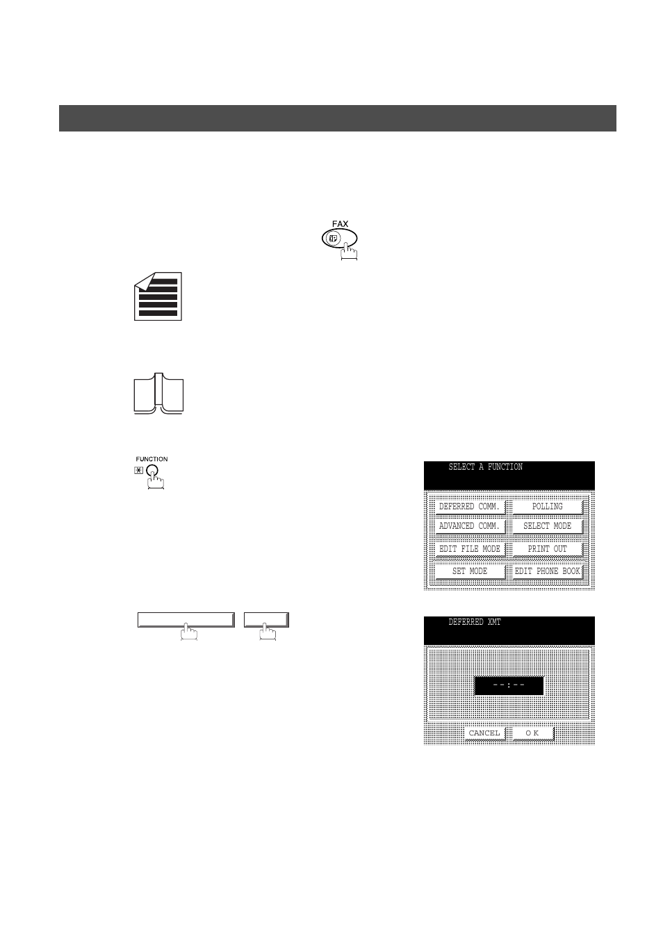 Timer controlled communications, Deferred transmission | Panasonic DP-2500/3000 User Manual | Page 74 / 187