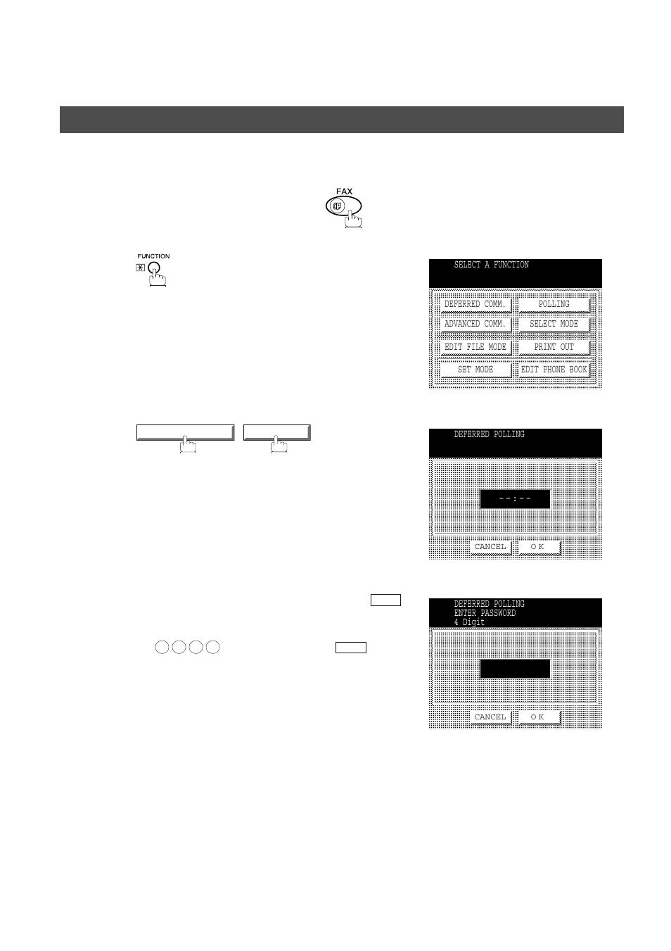 Deferred polling, Advanced features, Timer controlled communications | Panasonic DP-2500/3000 User Manual | Page 76 / 187