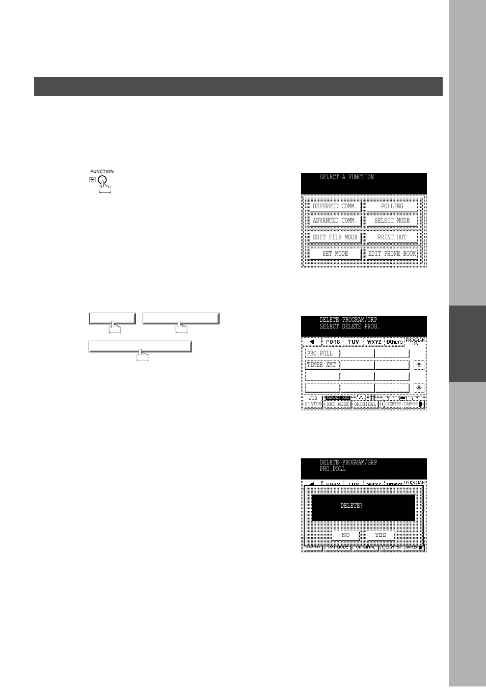 Erasing the program key settings, Advanced features, Program keys | Panasonic DP-2500/3000 User Manual | Page 89 / 187