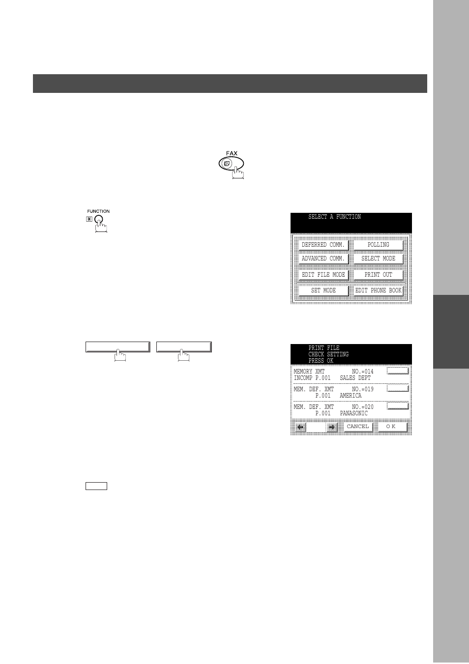 Printing out a file, Advanced features, Edit file mode | Panasonic DP-2500/3000 User Manual | Page 97 / 187