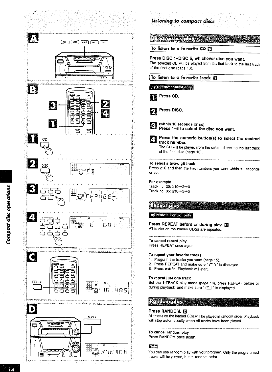 Usfemn0 to compact discs | Panasonic SC-AK15 User Manual | Page 14 / 36