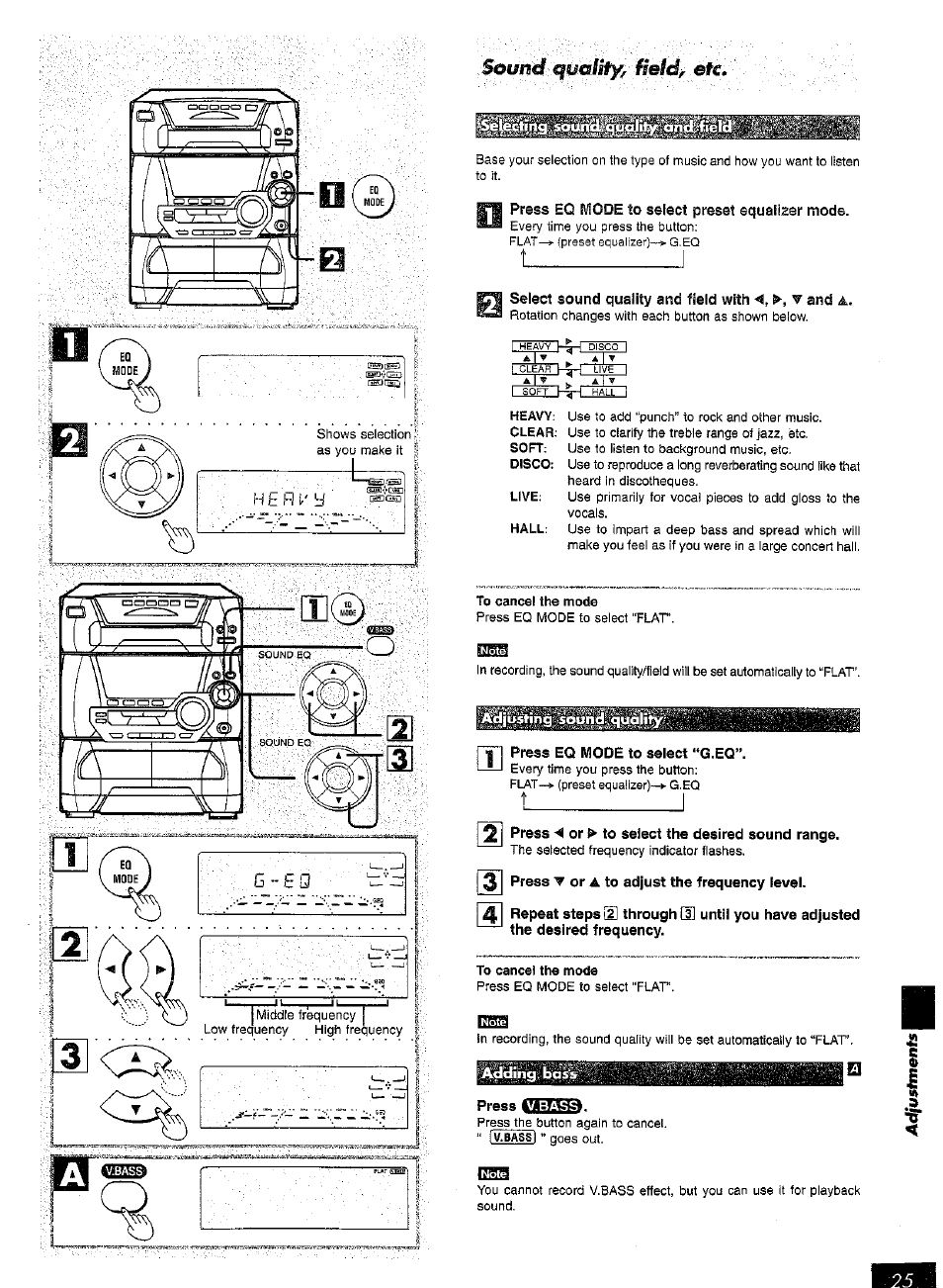 Sound quality} fhic | Panasonic SC-AK15 User Manual | Page 25 / 36