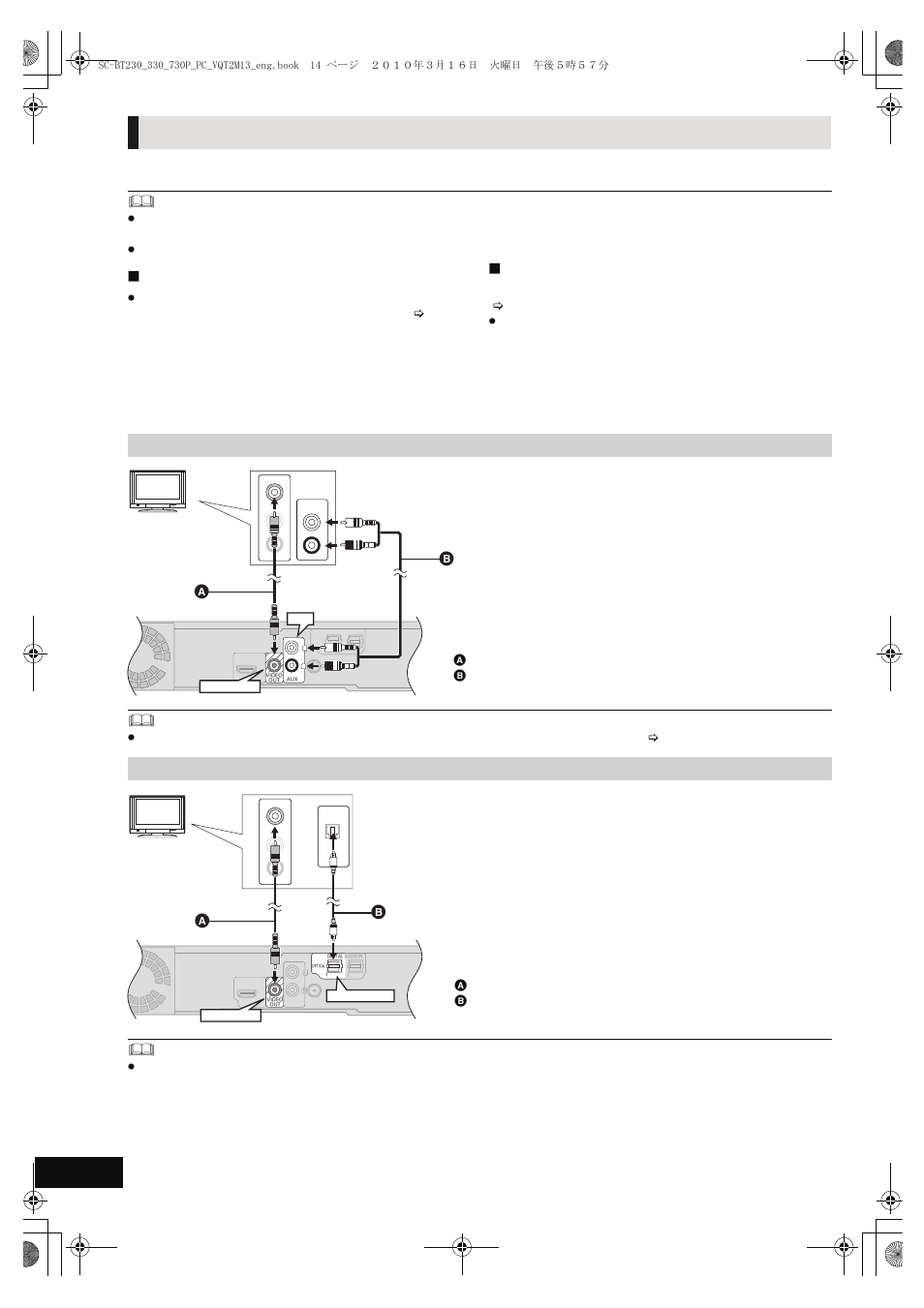 Connection to a tv, Optical in, Hdmi | Basic connection, Connection for the better audio | Panasonic SC-BT330 User Manual | Page 14 / 52