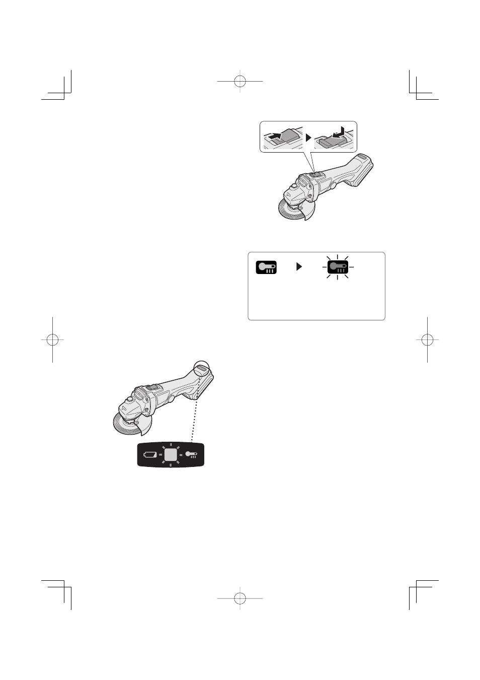 Témoin d'avertissement de surchauffe, Témoin d'avertissement de batterie basse | Panasonic EY4640 User Manual | Page 34 / 64