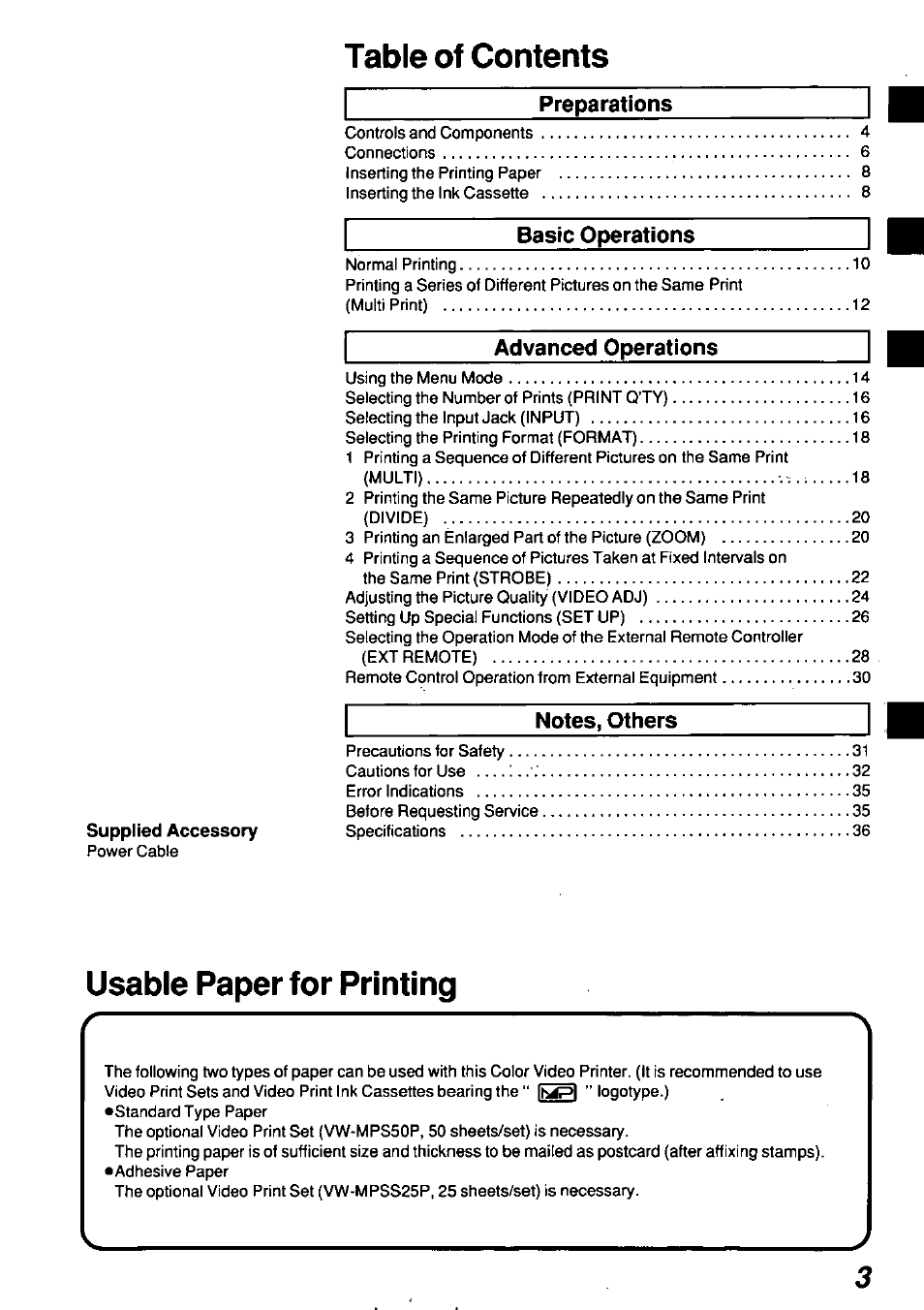 Panasonic AGEP50 User Manual | Page 3 / 40