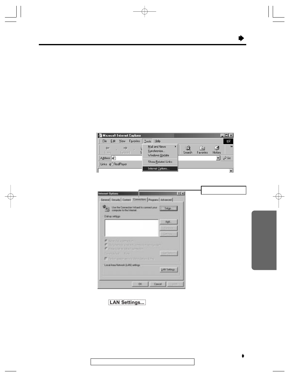 Web browser setting for proxy server use, For windows | Panasonic KX-HGW200 User Manual | Page 47 / 68
