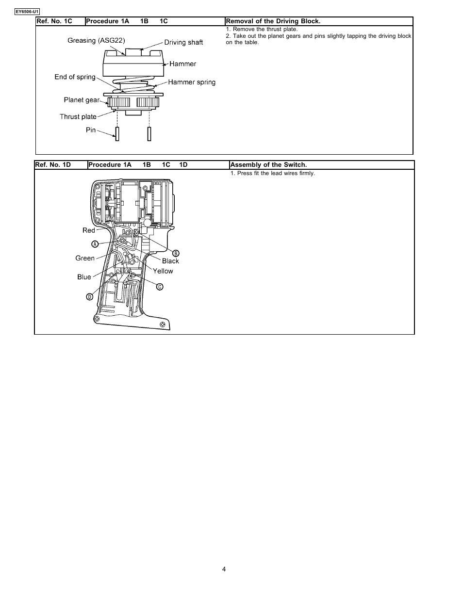 Panasonic EY6506-U1 User Manual | Page 4 / 8
