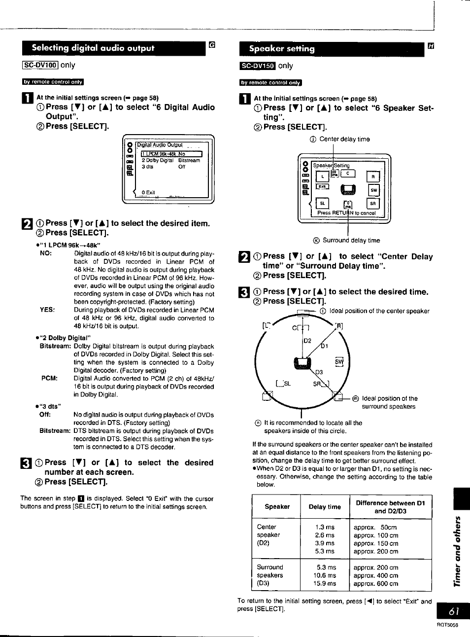 Panasonic SC-DV100 User Manual | Page 61 / 68