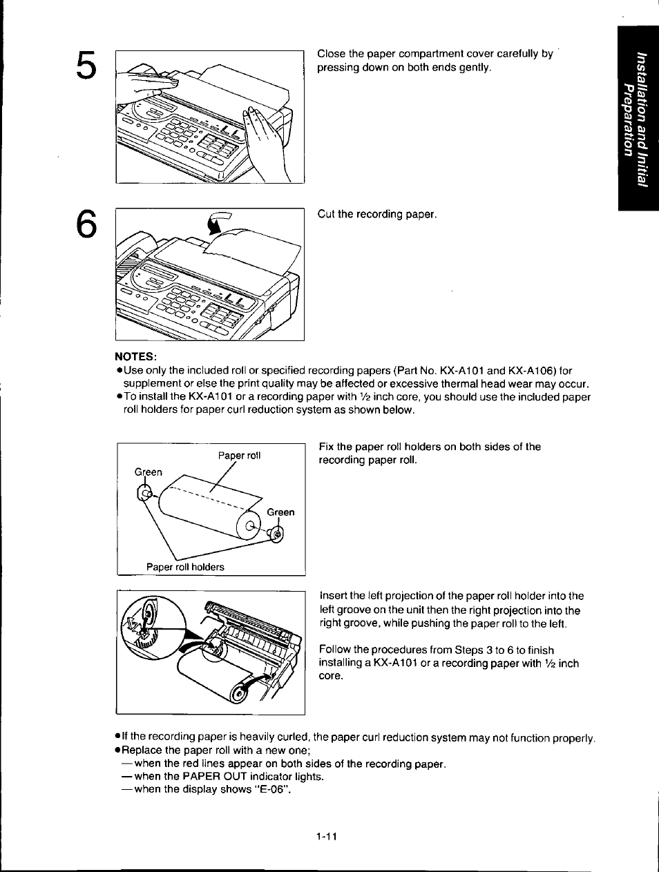 Notes | Panasonic KXF150 User Manual | Page 19 / 132