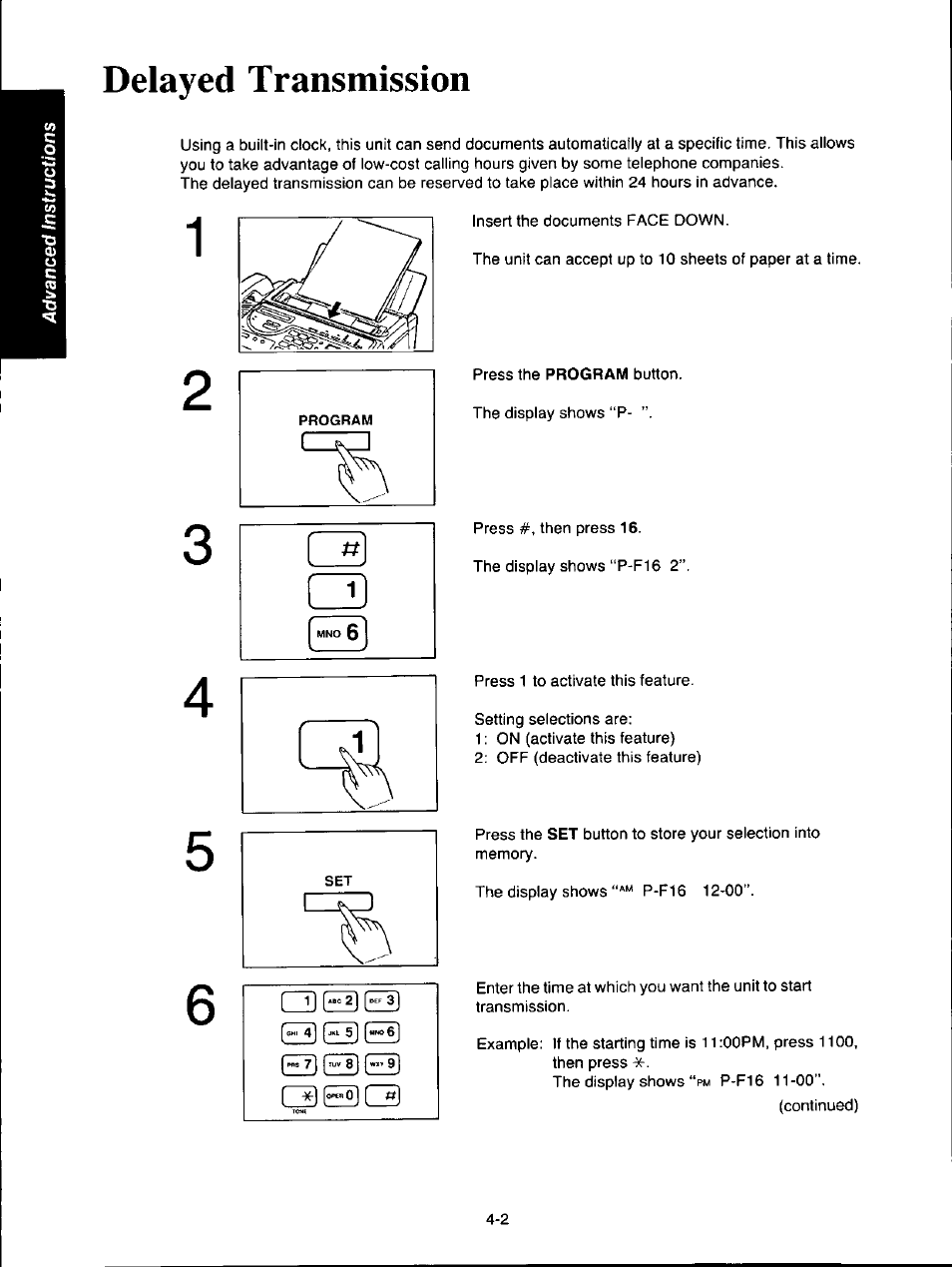 Delayed transmission, Delayed transmission -2, I ^ gezi e | Panasonic KXF150 User Manual | Page 68 / 132