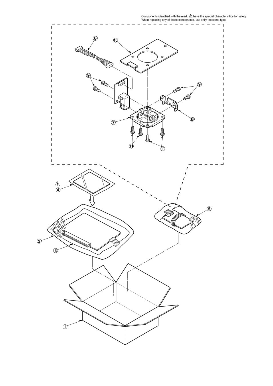 Packing parts assembly (aj-yad455p), Packing parts assembly | Panasonic AJ-D455 User Manual | Page 23 / 26