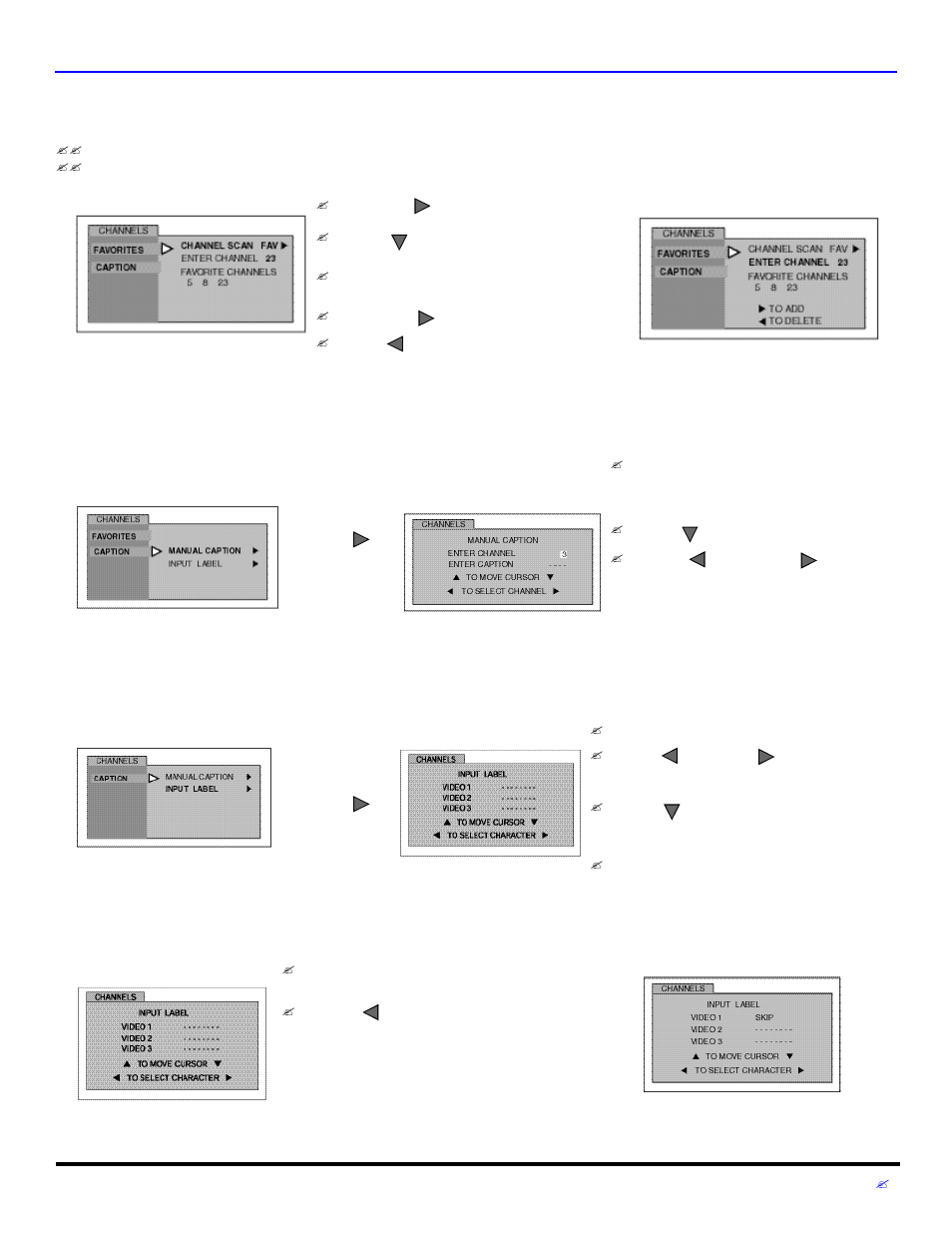 Channels | Panasonic CT 27D32 User Manual | Page 27 / 80
