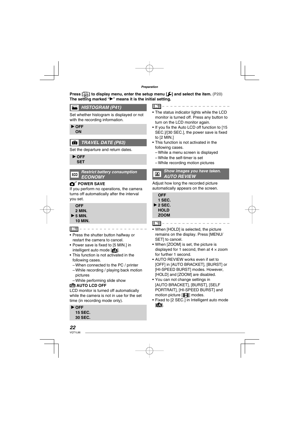Panasonic DMC-LZ8 User Manual | Page 22 / 140