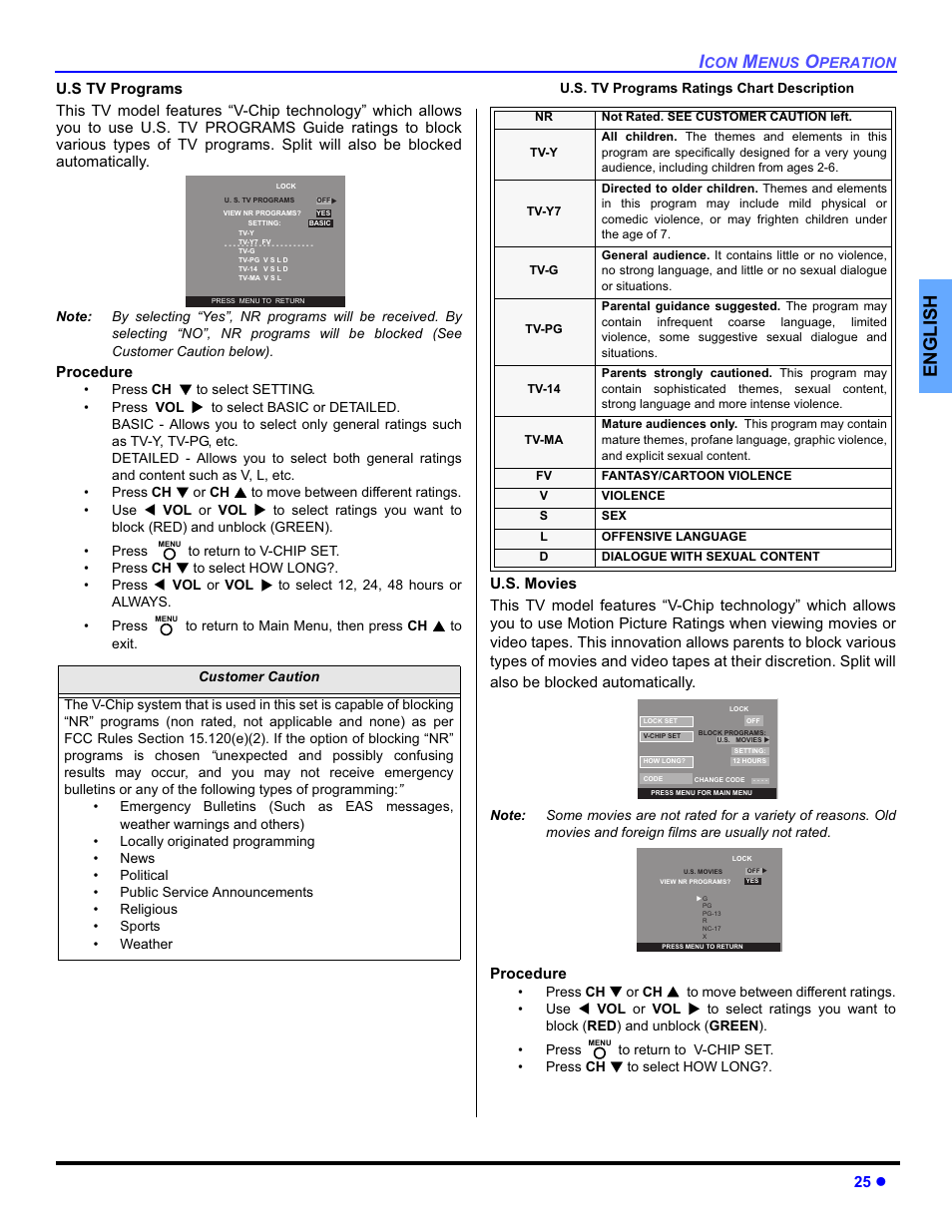 English | Panasonic PT-50DL54X User Manual | Page 27 / 112