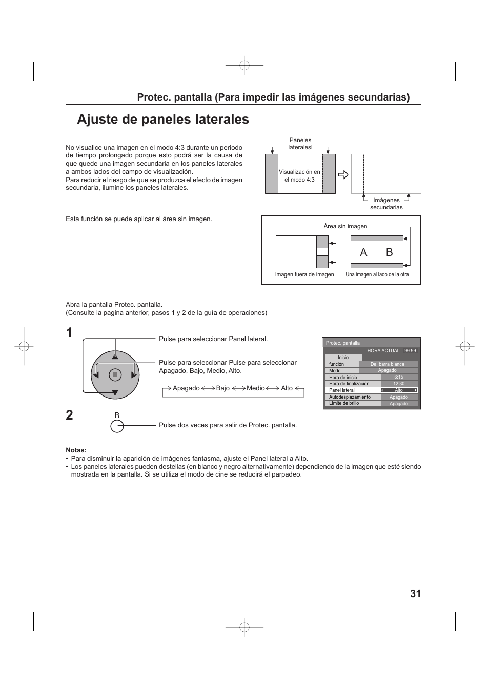 Ajuste de paneles laterales 1 | Panasonic TH-37PH9UK User Manual | Page 81 / 100