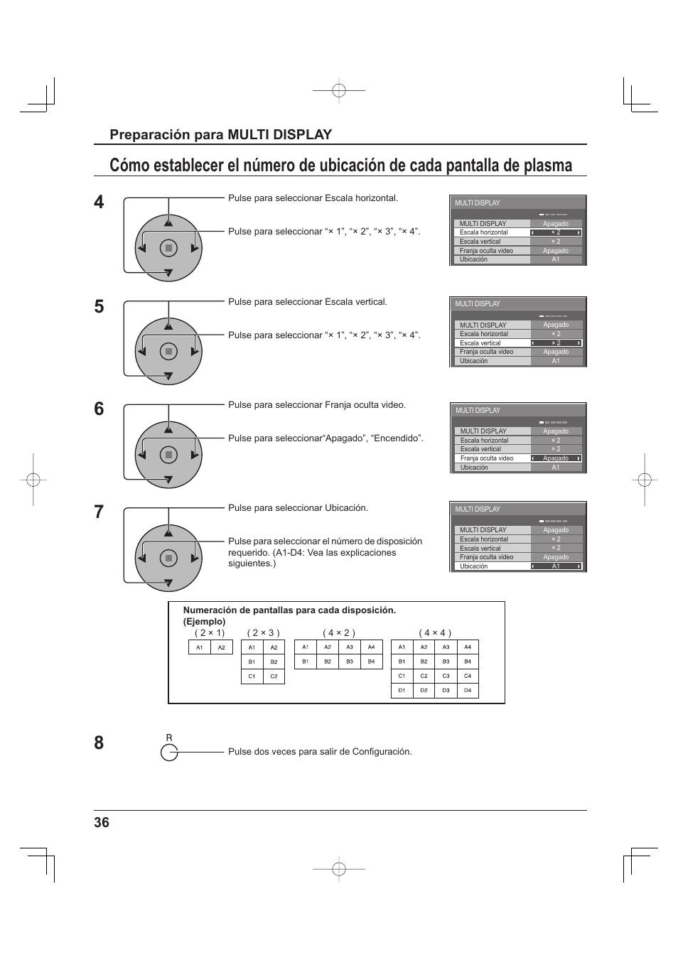 36 preparación para multi display | Panasonic TH-37PH9UK User Manual | Page 86 / 100