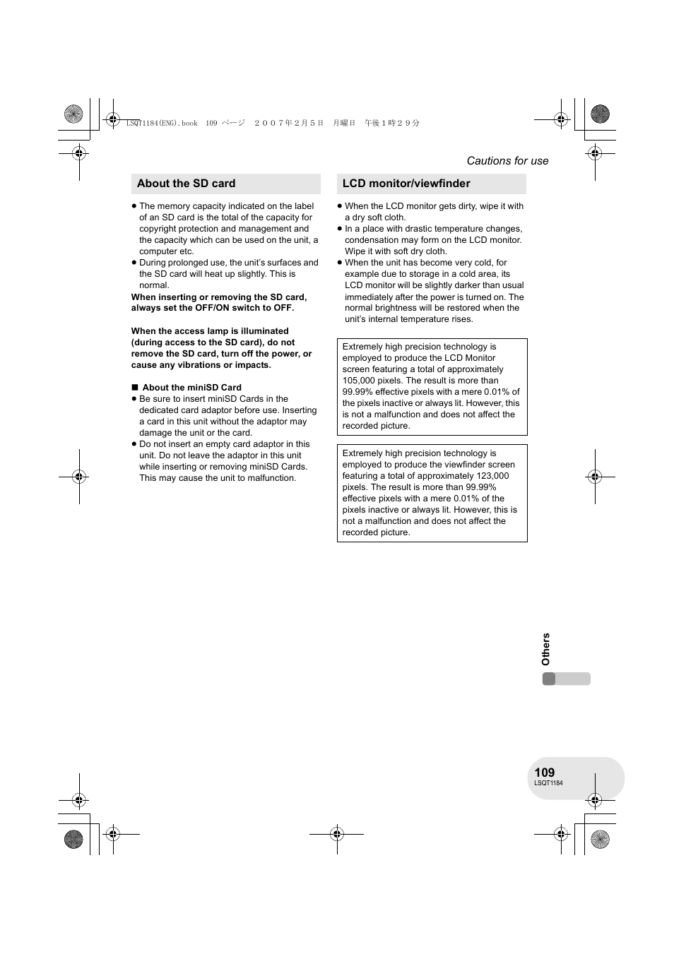 Panasonic VDR-D160GN User Manual | Page 109 / 116