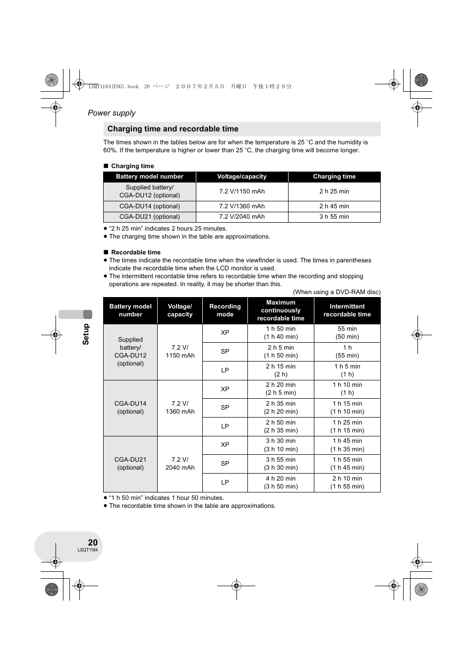 Panasonic VDR-D160GN User Manual | Page 20 / 116