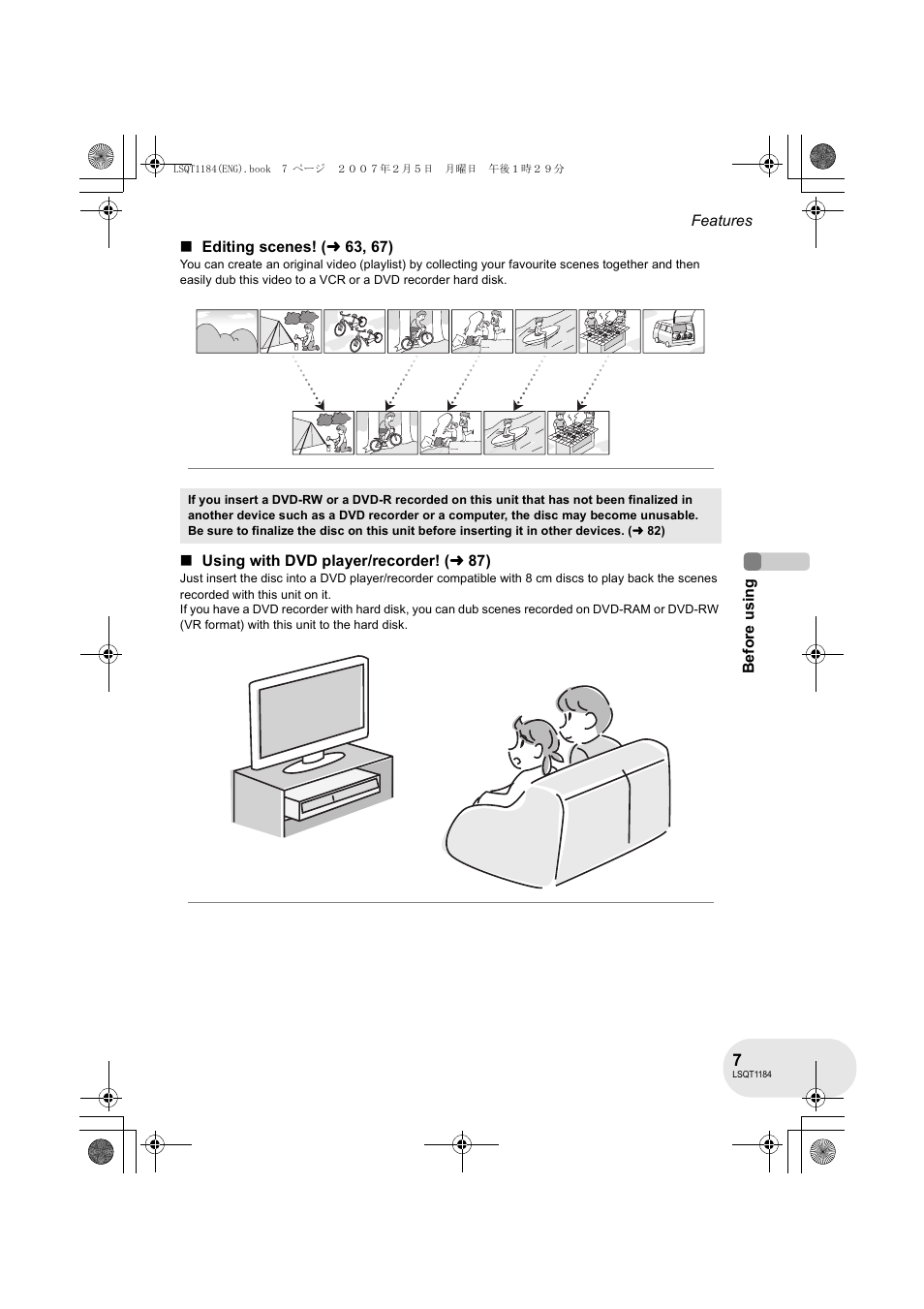 Panasonic VDR-D160GN User Manual | Page 7 / 116