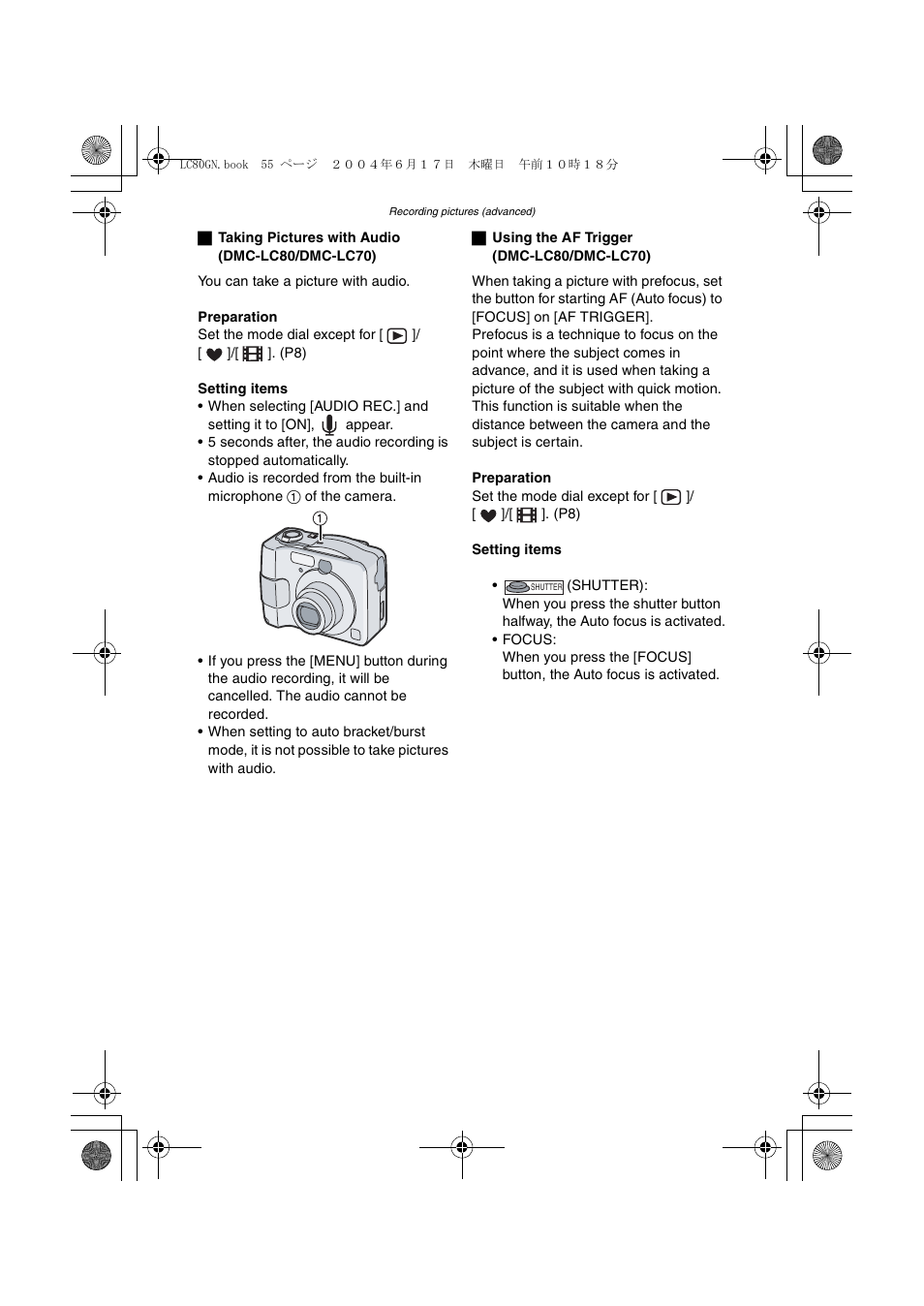 Panasonic DMC-LC50GN User Manual | Page 55 / 100