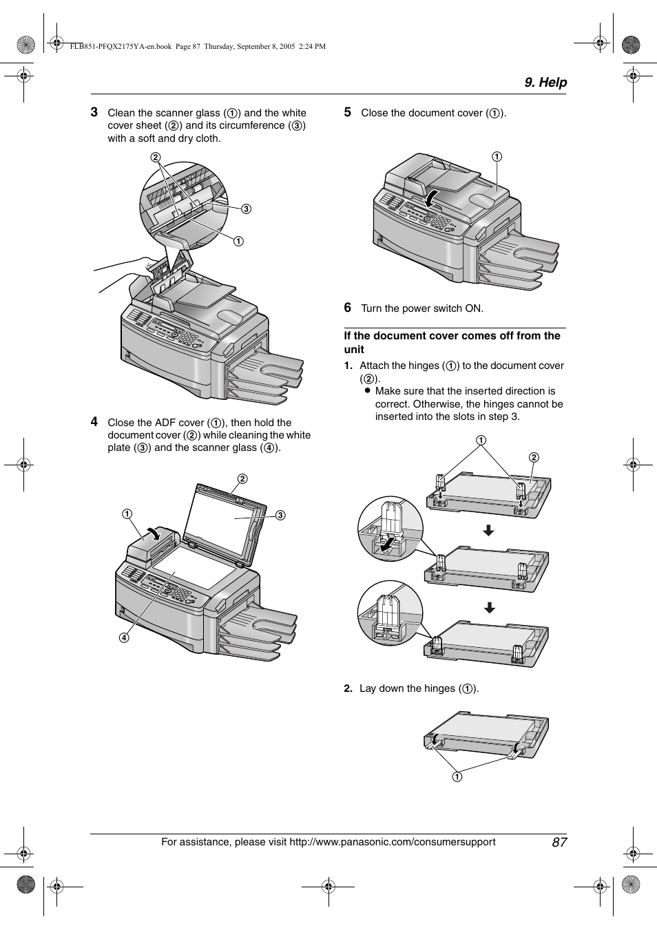 Help 87 | Panasonic KX-FLB851 User Manual | Page 89 / 110