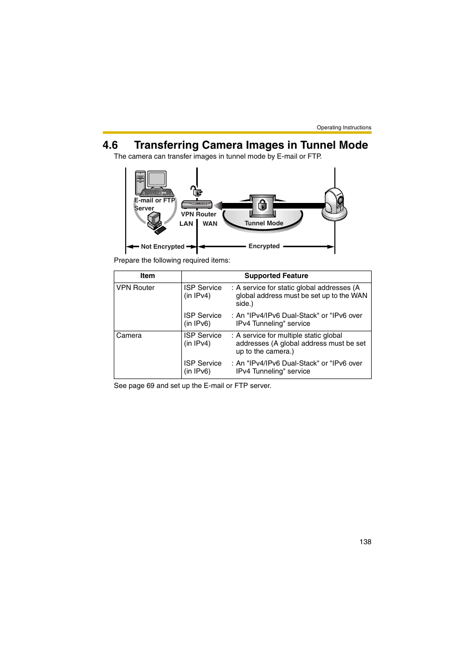 6 transferring camera images in tunnel mode | Panasonic BB-HCM381 User Manual | Page 138 / 204