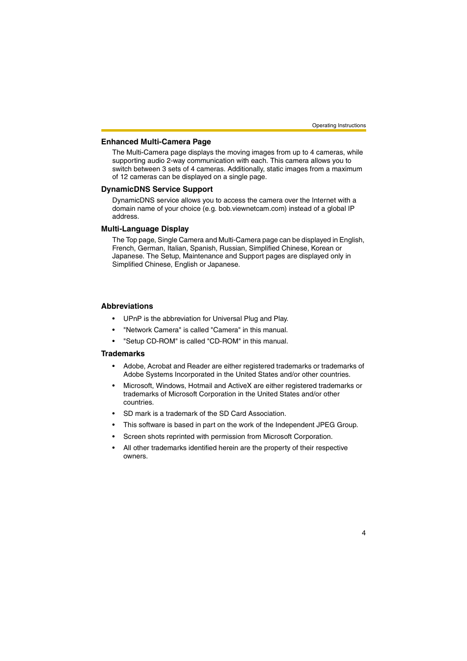 Panasonic BB-HCM381 User Manual | Page 4 / 204