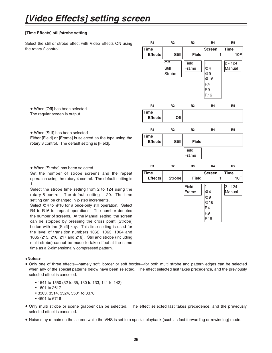 Video effects] setting screen | Panasonic AG-MX70 User Manual | Page 26 / 102