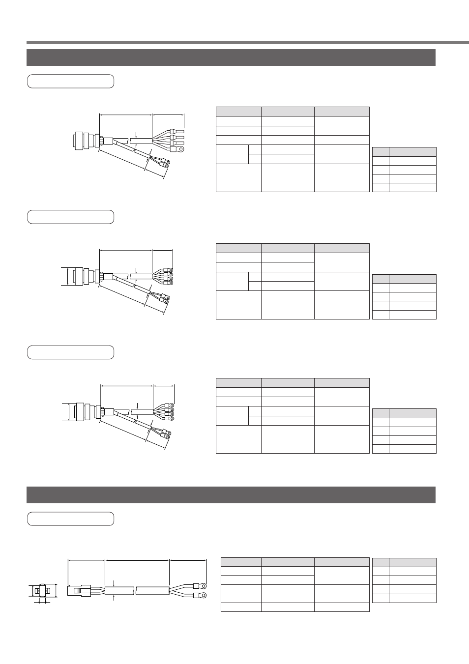 Options, Junction cable for brake (robo-top, Junction cable for motor with brake (robo-top | Mfmca0**2fcd, Mfmca0**2fct, Mfmcb0**0get, Mfmca0**3fct | Panasonic MINAS A4P Series User Manual | Page 184 / 232