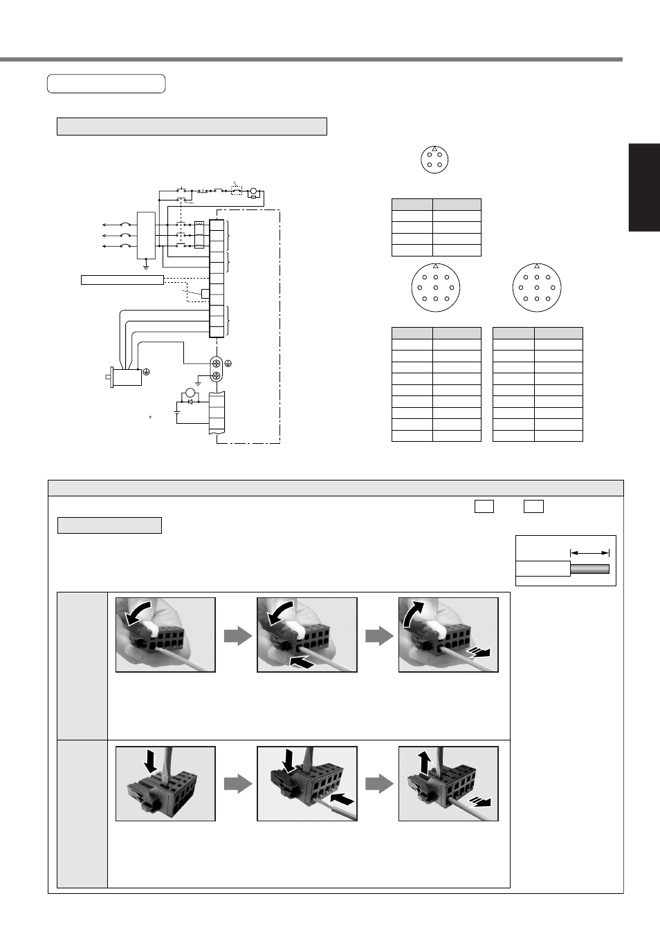 Preparation, Wiring diagram, How to connect | Wiring method to connector (a to d-frame), A) using handle lever (b) using screw driver, Remark> do not connect anything to nc | Panasonic MINAS A4P Series User Manual | Page 37 / 232