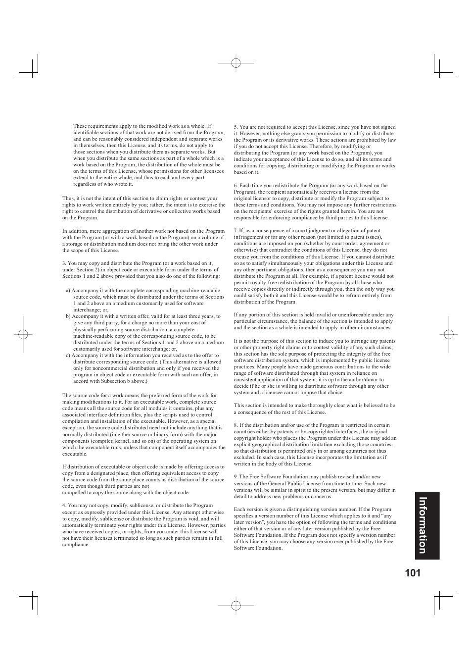 101 information | Panasonic PT 60LCX63 User Manual | Page 101 / 108