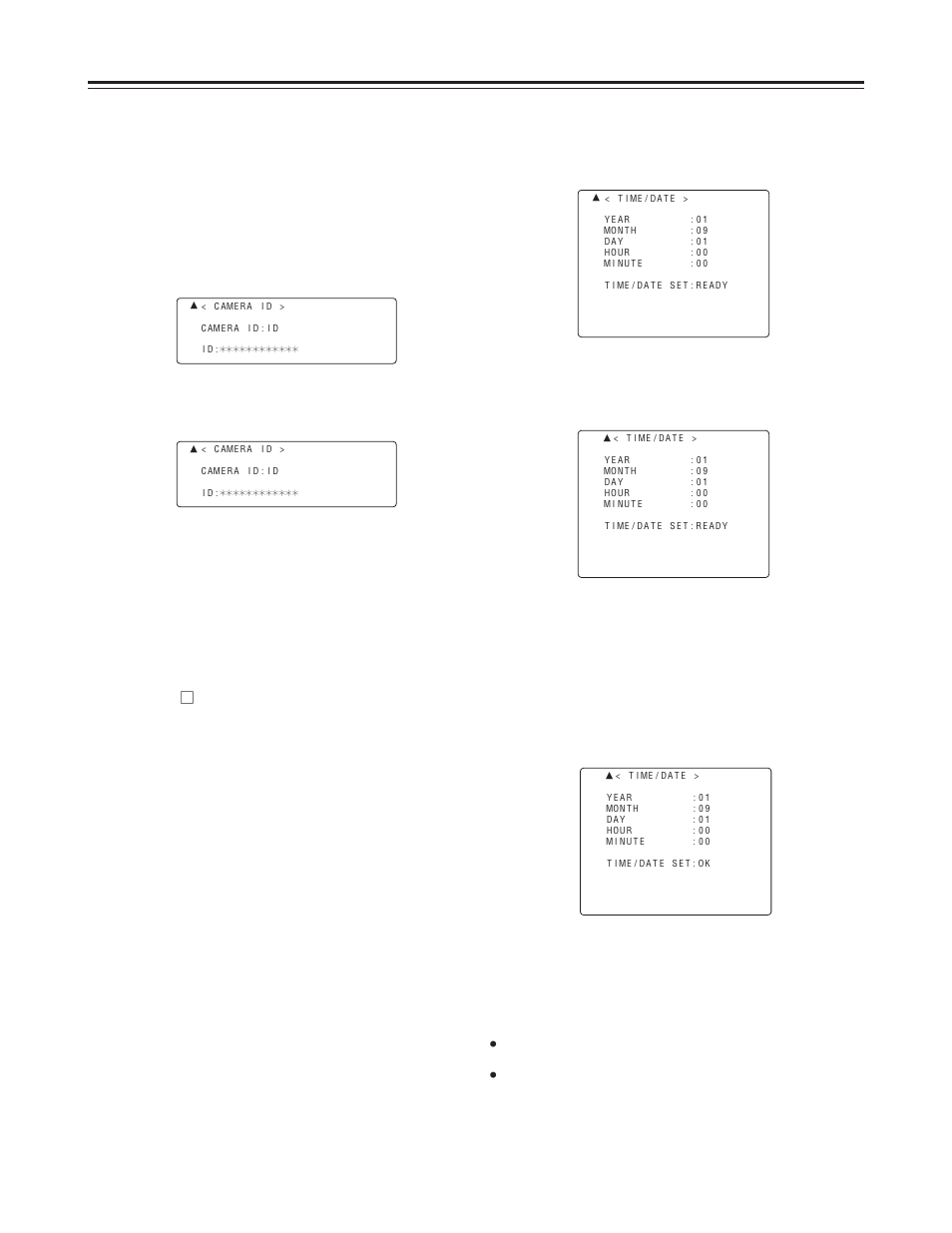 Preparation, Setting the camera id, Setting the date and time | Panasonic AJ-D410A User Manual | Page 14 / 46