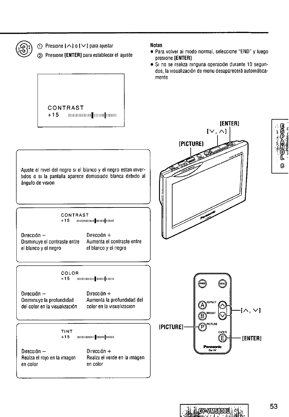 Notas, Giy¿vivi5800u | Panasonic CY-VM5800U User Manual | Page 53 / 64