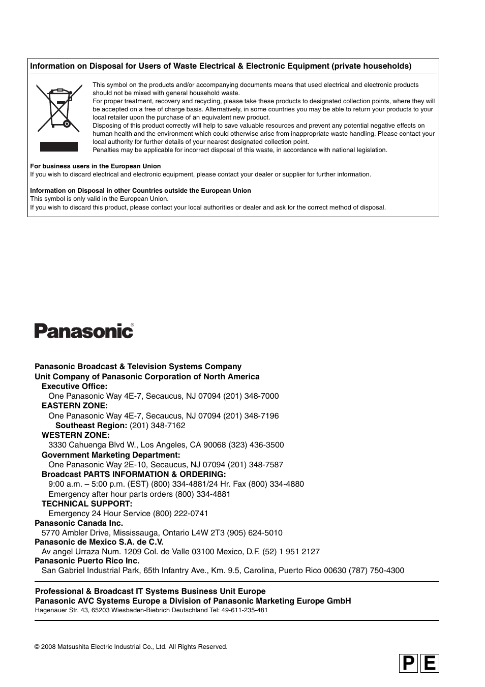 Panasonic BT-LH1760E User Manual | Page 44 / 44
