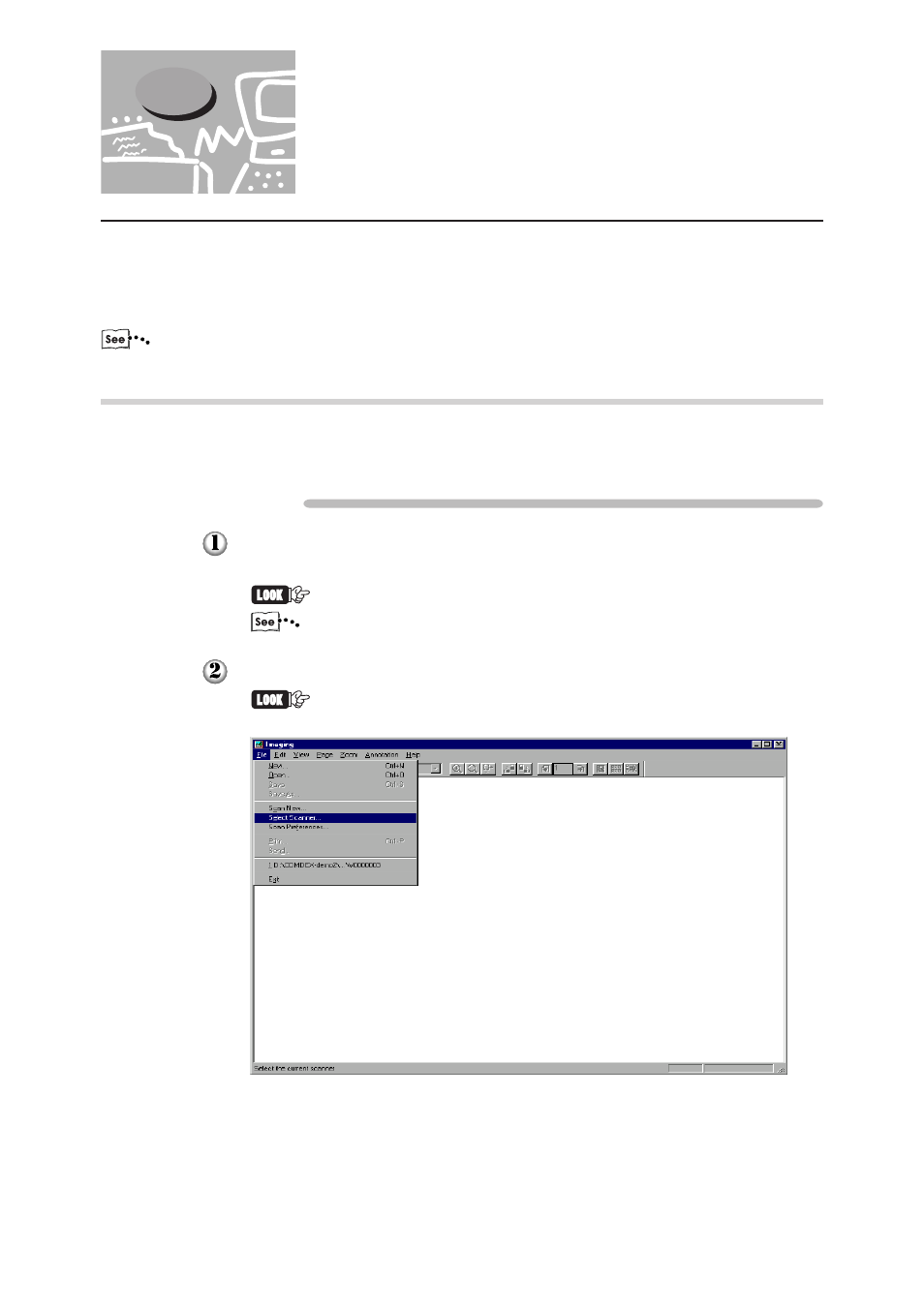 1 using the network scanner driver | Panasonic DA-PC700 User Manual | Page 42 / 65